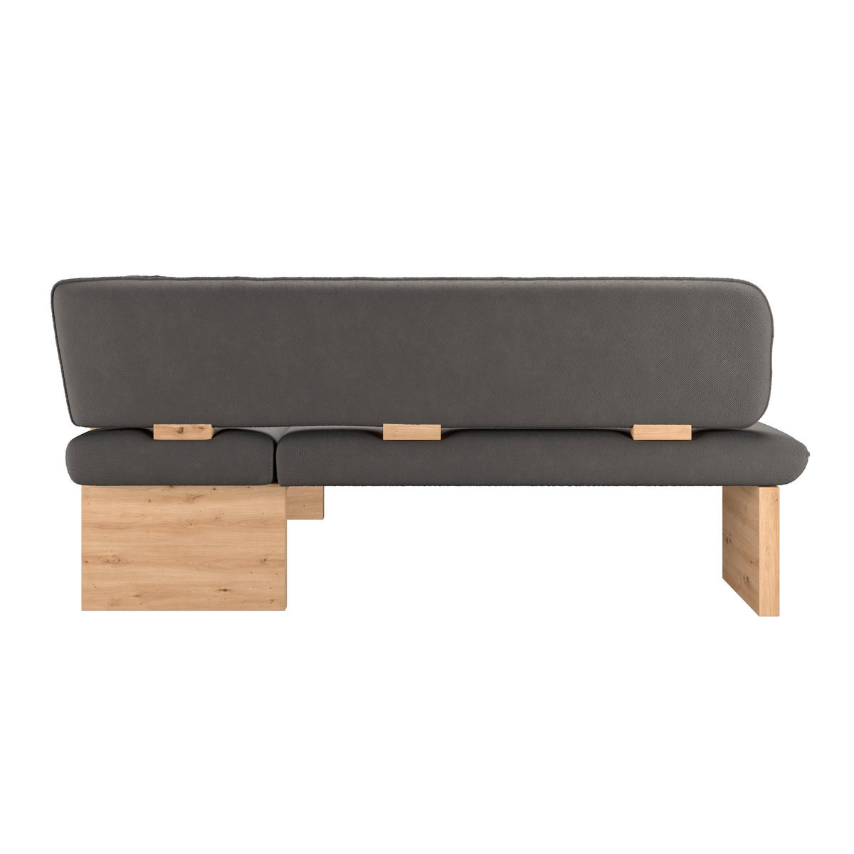 ECKBANK 212/170 cm Webstoff Anthrazit Eiche Sperrholz   - Eichefarben/Anthrazit, KONVENTIONELL, Holz/Textil (212/170cm) - Livetastic