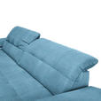 ECKSOFA in Mikrofaser Pastellblau  - Chromfarben/Pastellblau, Design, Textil/Metall (180/265cm) - Carryhome