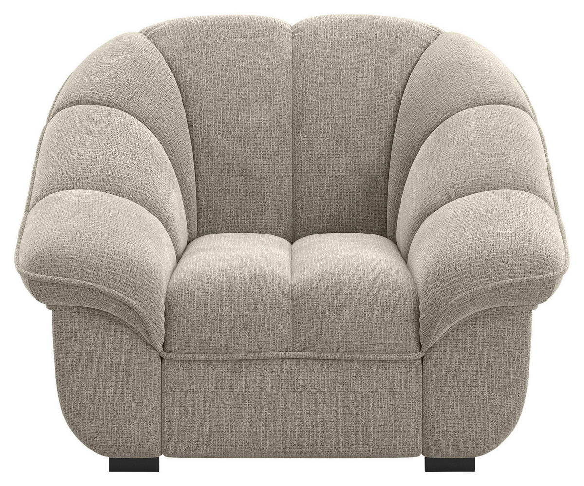 SESSEL in Chenille Graubraun  - Graubraun/Schwarz, KONVENTIONELL, Kunststoff/Textil (110/88/104cm) - Welnova