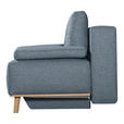 BOXSPRINGSOFA Carla  mit Stoffauswahl, Rücken echt Blau, Grau  - Blau/Grau, Design, Holz/Textil (203/97/107cm) - Dieter Knoll