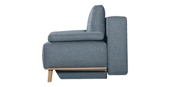 BOXSPRINGSOFA Carla  mit Stoffauswahl, Rücken echt Blau, Grau  - Blau/Grau, Design, Holz/Textil (203/97/107cm) - Dieter Knoll