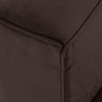 BIGSOFA  in Echtleder Dunkelbraun  - Dunkelbraun/Buchefarben, KONVENTIONELL, Leder/Holz (255/70/110cm) - Carryhome