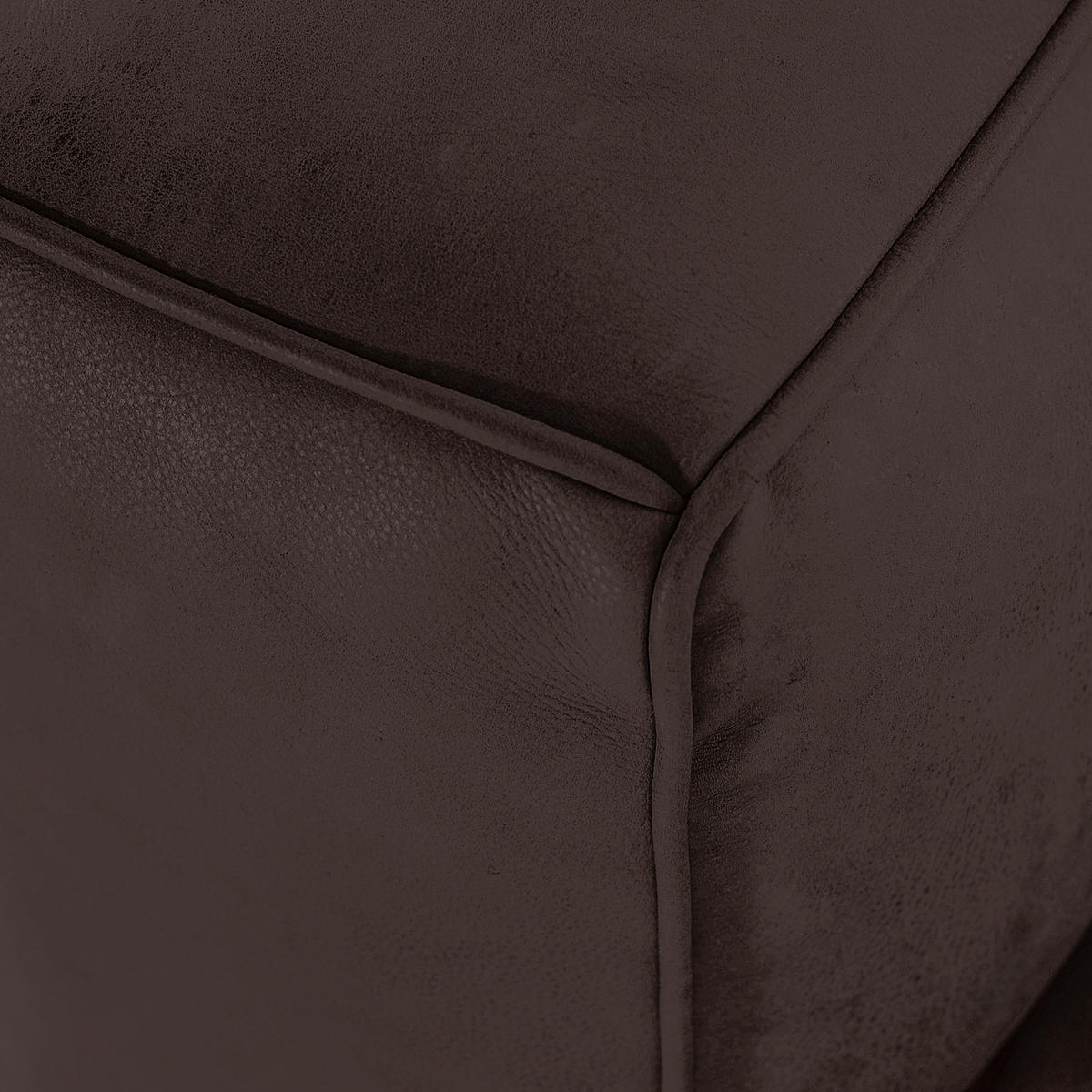 BIGSOFA Echtleder Dunkelbraun  - Dunkelbraun/Buchefarben, KONVENTIONELL, Leder/Holz (255/70/110cm) - Hom`in