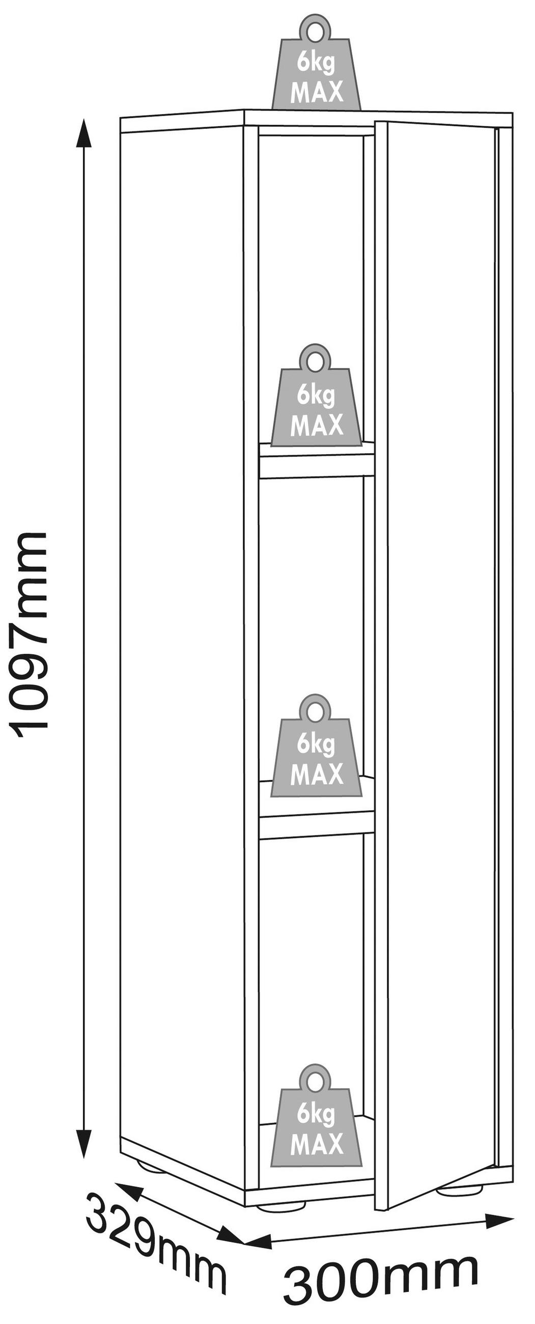 AKTENSCHRANK 30/110/33 cm  - Honigeiche/Weiss, Design, Holzwerkstoff (30/110/33cm) - MID.YOU
