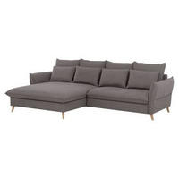ECKSCHLAFSOFA in Hellbraun  - Hellbraun/Buchefarben, Design, Holz/Textil (170/274cm) - Livetastic