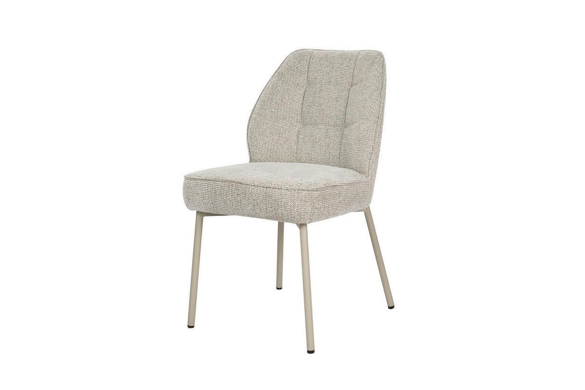 STUHL-SET 2 Stück  Chenille  Beige  - Beige, MODERN, Textil/Metall (48/84/62cm) - MID.YOU