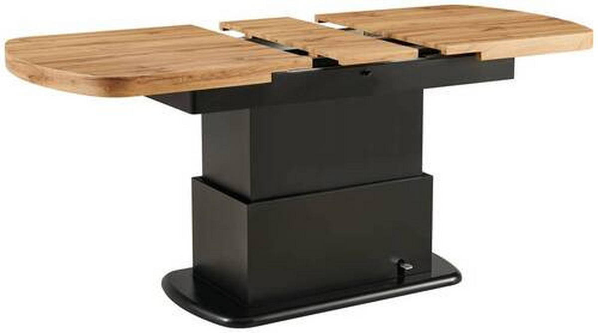 SOFFBORD i trä 135-160/75/51-79,9 cm  - svart/ekfärgad, Design, trä (135-160/75/51-79,9cm) - Livetastic