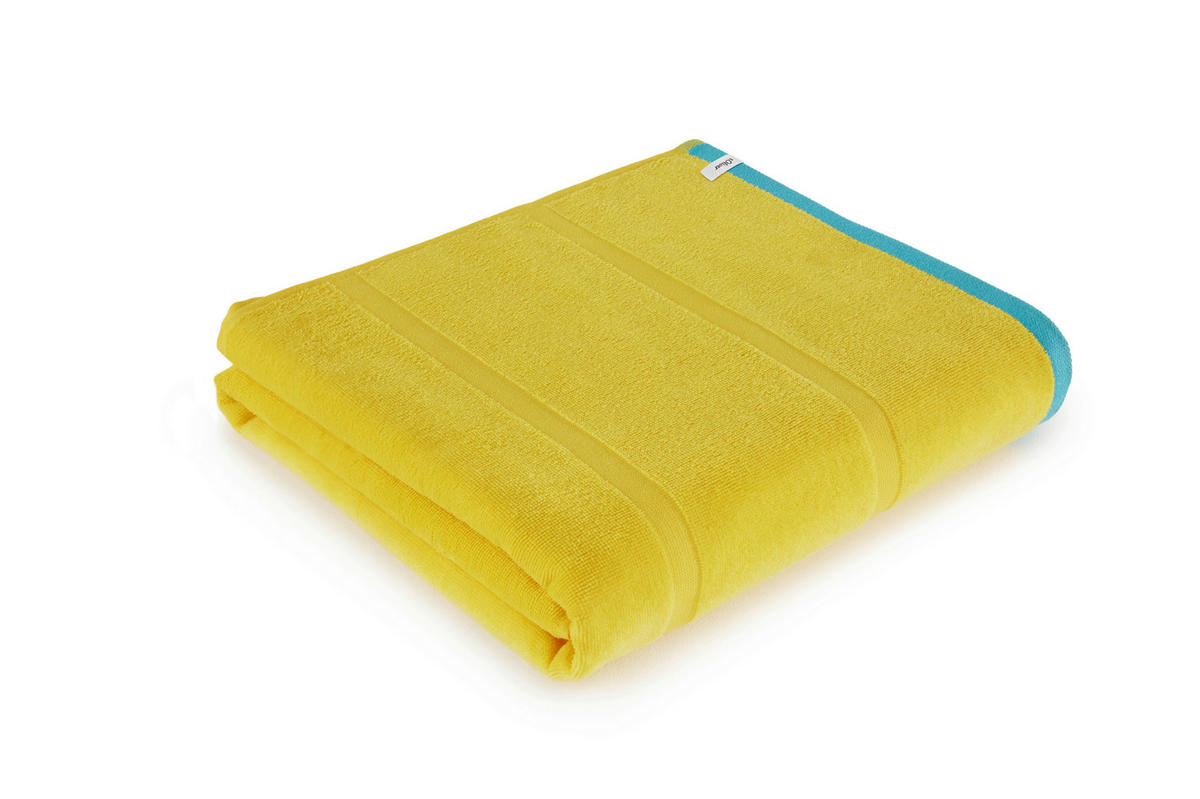 STRANDTUCH s.Oliver Türkis, Gelb 90/180 cm  - Türkis/Gelb, Trend, Textil (90/180cm) - S. Oliver