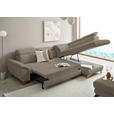 ECKSOFA in Chenille Graubraun  - Eichefarben/Graubraun, MODERN, Holz/Textil (287/212cm) - Valnatura