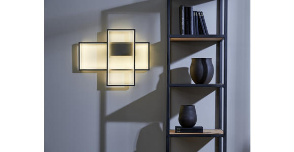 LED-DECKENLEUCHTE - Schwarz, Design, Kunststoff/Metall (50/40/6cm) - Ambiente