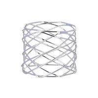 KRÚŽOK NA OBRÚSKY - strieborná, Basics, kov (4,5/3,5cm) - Ambia Home