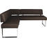 ECKBANK 165/206 cm in Braun, Chromfarben - Chromfarben/Braun, Design, Leder/Metall (165/206cm) - Novel ECKBANK 165/206 cm in Braun, Chromfarben - Chromfarben/Braun, Design, Leder/Metall (165/206cm) - Novel