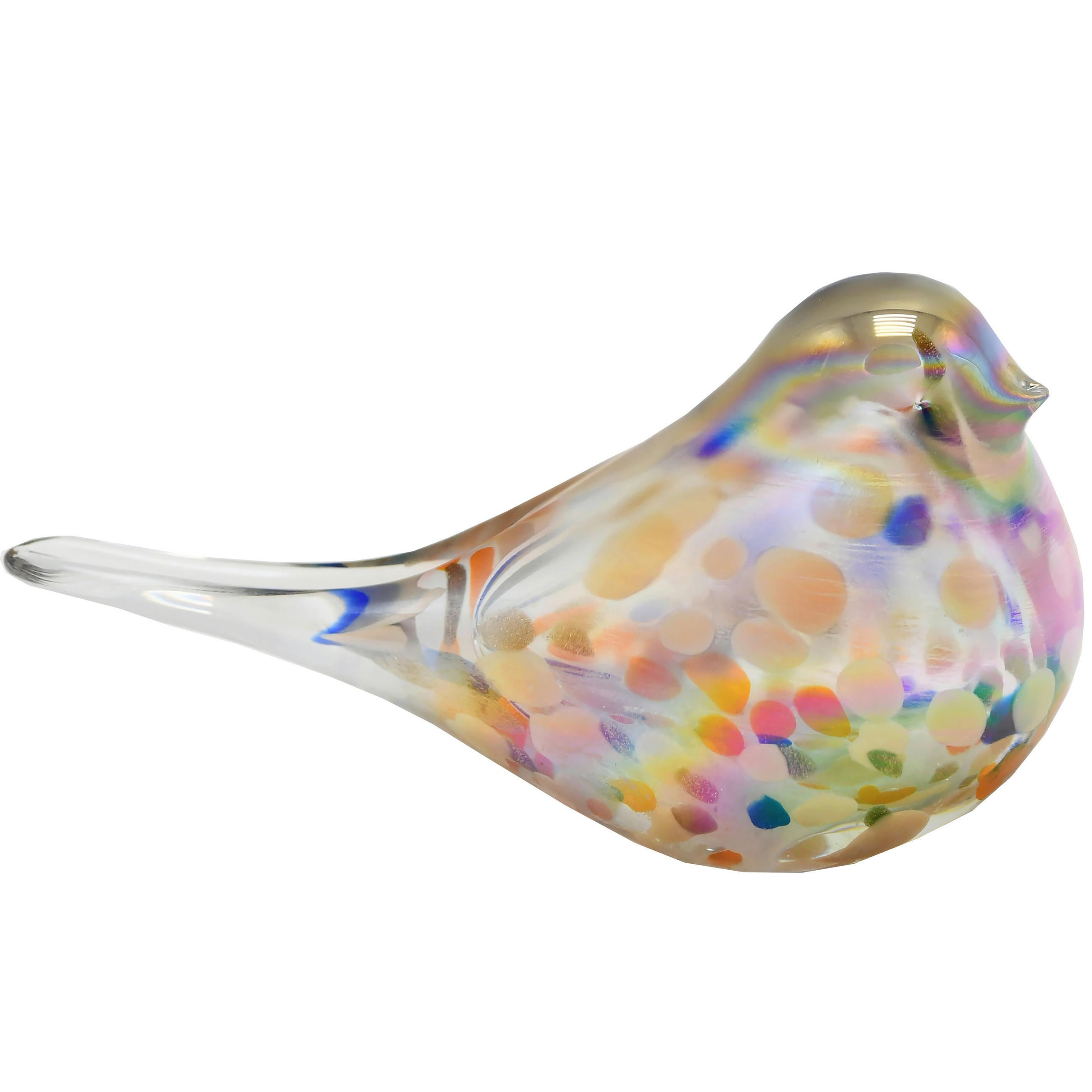 OKRASNA PTICA  steklo  - rumena, Konvencionalno, steklo (14,5/6,5/7,5cm) - Ambia Home