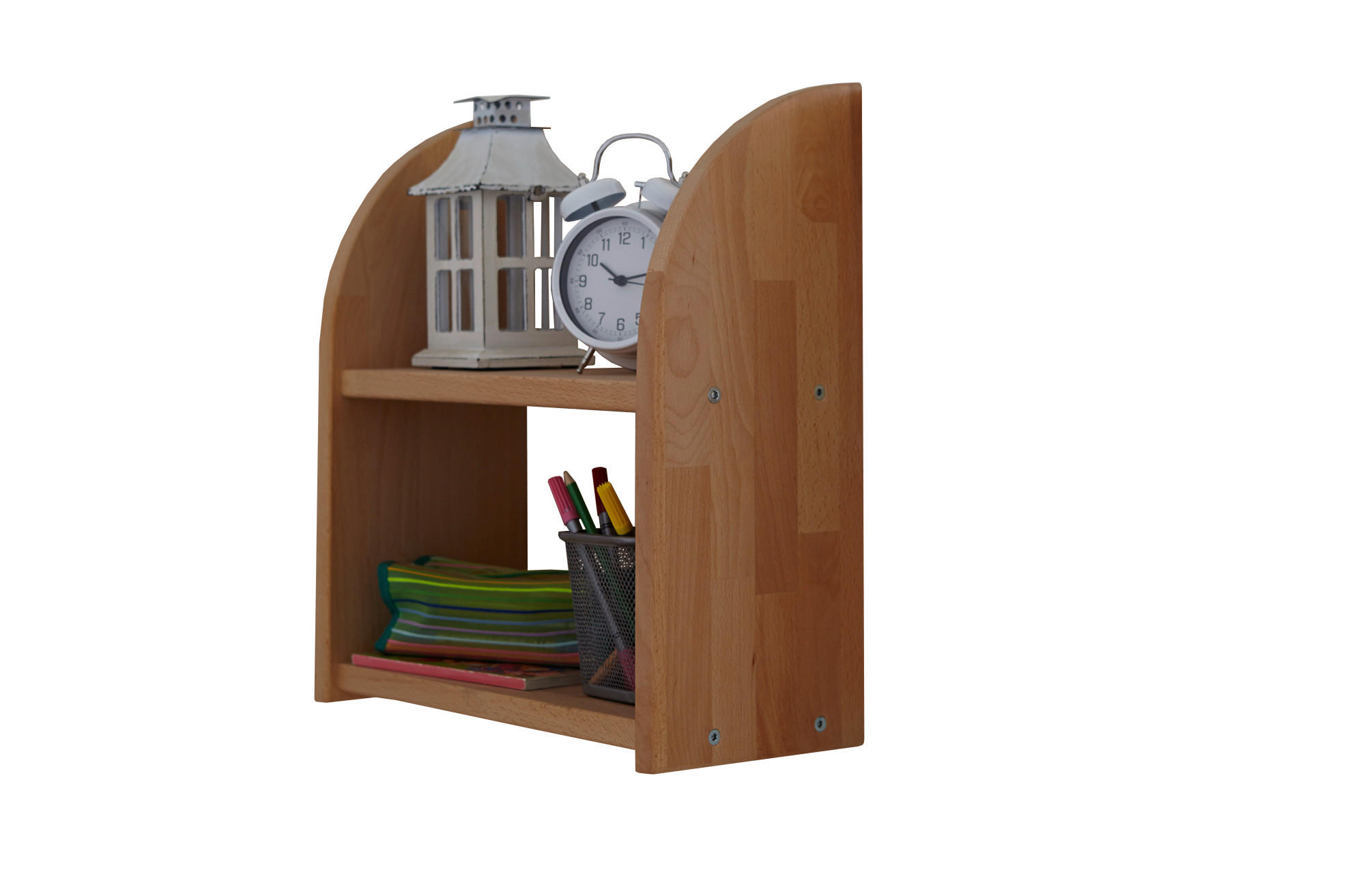 POLICA ZA OBEŠANJE Ticaa 901853 EINHÄNGEREGAL bukev v celoti masivno 40/20/40 cm naravne barve  - naravne barve, Moderno, les (40/20/40cm) - MID.YOU