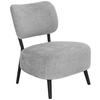 SESSEL in Cord Grau  - Schwarz/Grau, Design, Textil/Metall (62/76/65,5cm) - P & B