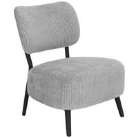SESSEL in Cord Grau  - gris/noir, Design, textile/métal (62/76/65,5cm) - P & B