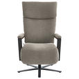 RELAXSESSEL in Textil Beige  - Beige/Schwarz, Design, Textil/Metall (68/117/85cm) - Cantus