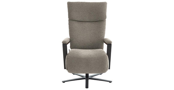 RELAXSESSEL in Textil Beige - Beige/Schwarz, Design, Textil/Metall (68/117/85cm) - Cantus