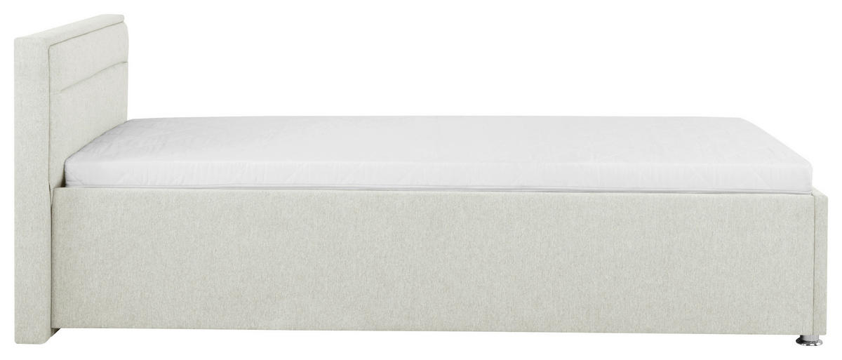 POLSTERBETT Lattenrost, Bettkasten Creme 90/200 cm  - Creme, MODERN, Holz/Kunststoff (90/200cm) - MID.YOU