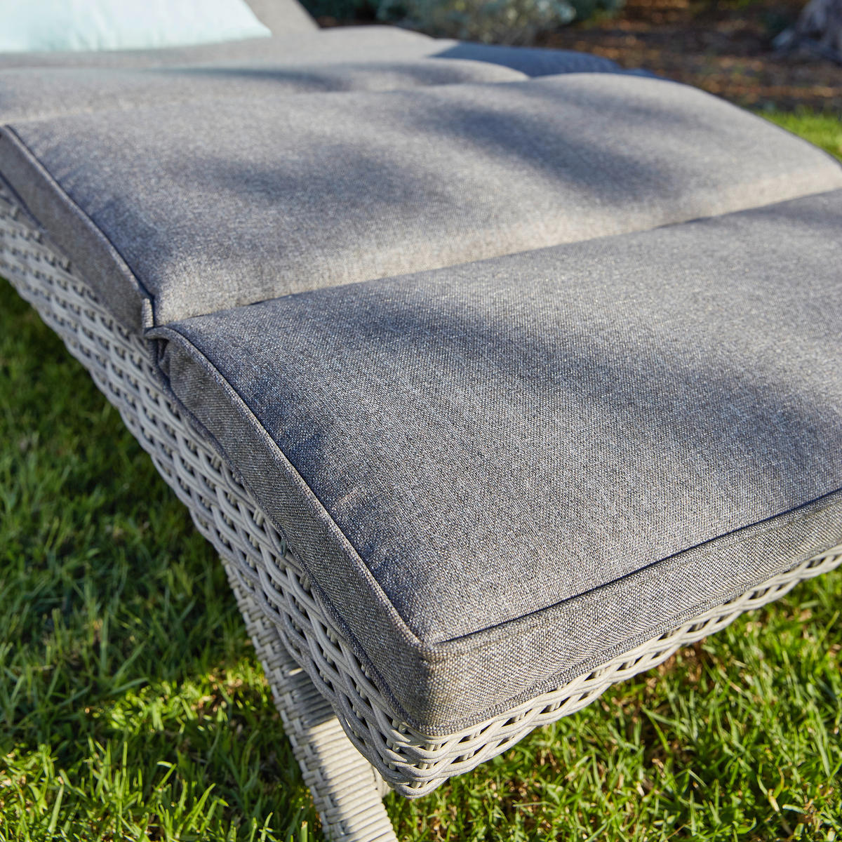 ȘEZLONG PENTRU GRĂDINĂ - gri, Konventionell, plastic/metal (71/39/200cm) - Ambia Garden