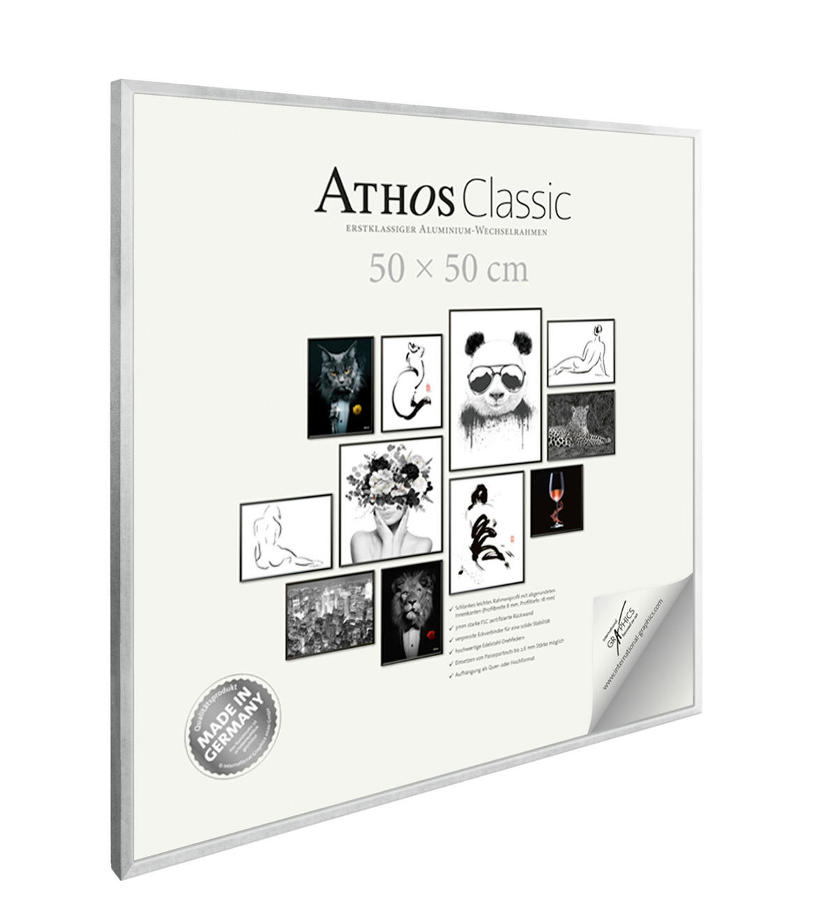 BILDERRAHMEN - Chromfarben, Basics, Papier/Holzwerkstoff (50/50/1,8cm)