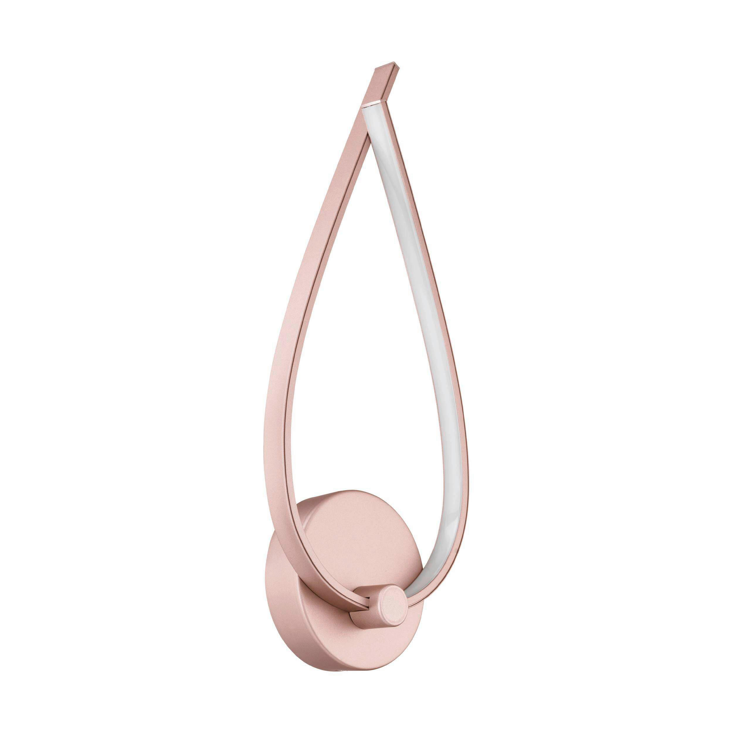 NÁSTĚNNÉ SVÍTIDLO, 17/42,5 cm  - bílá/barva růžového zlata, Design, kov/plast (17/42,5cm) - Eglo