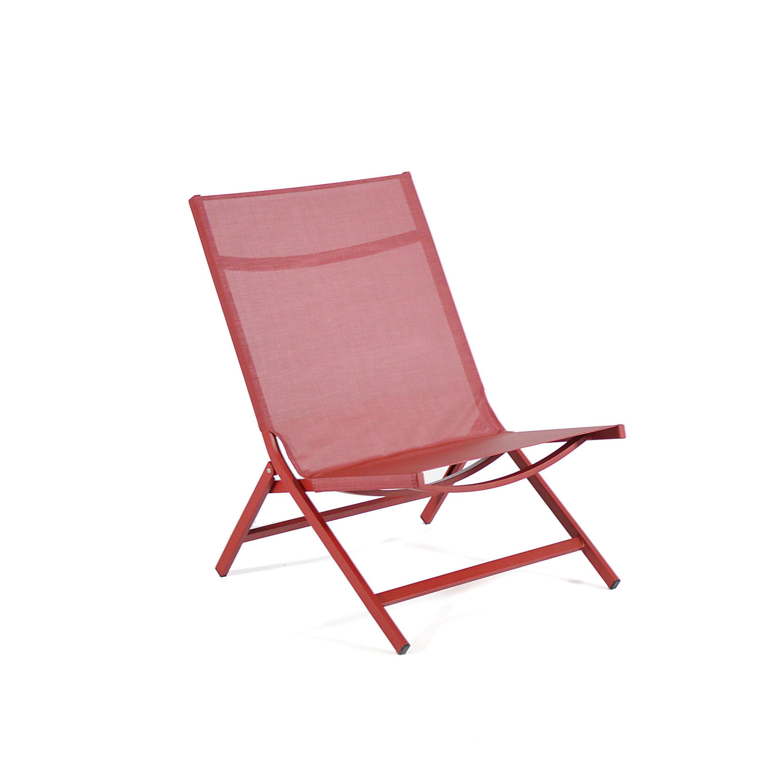 KLAPPSESSEL Netzbespannung Rot  - Rot, Design, Textil/Metall (80/70/88cm) - Ambia Garden