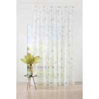 Perdea Confecționată transparent  - alb, Basics, textil (140/260cm)