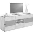 LOWBOARD  in 177/65/42 cm  - Eichefarben/Anthrazit, Design, Glas/Holz (177/65/42cm) - Waldwelt