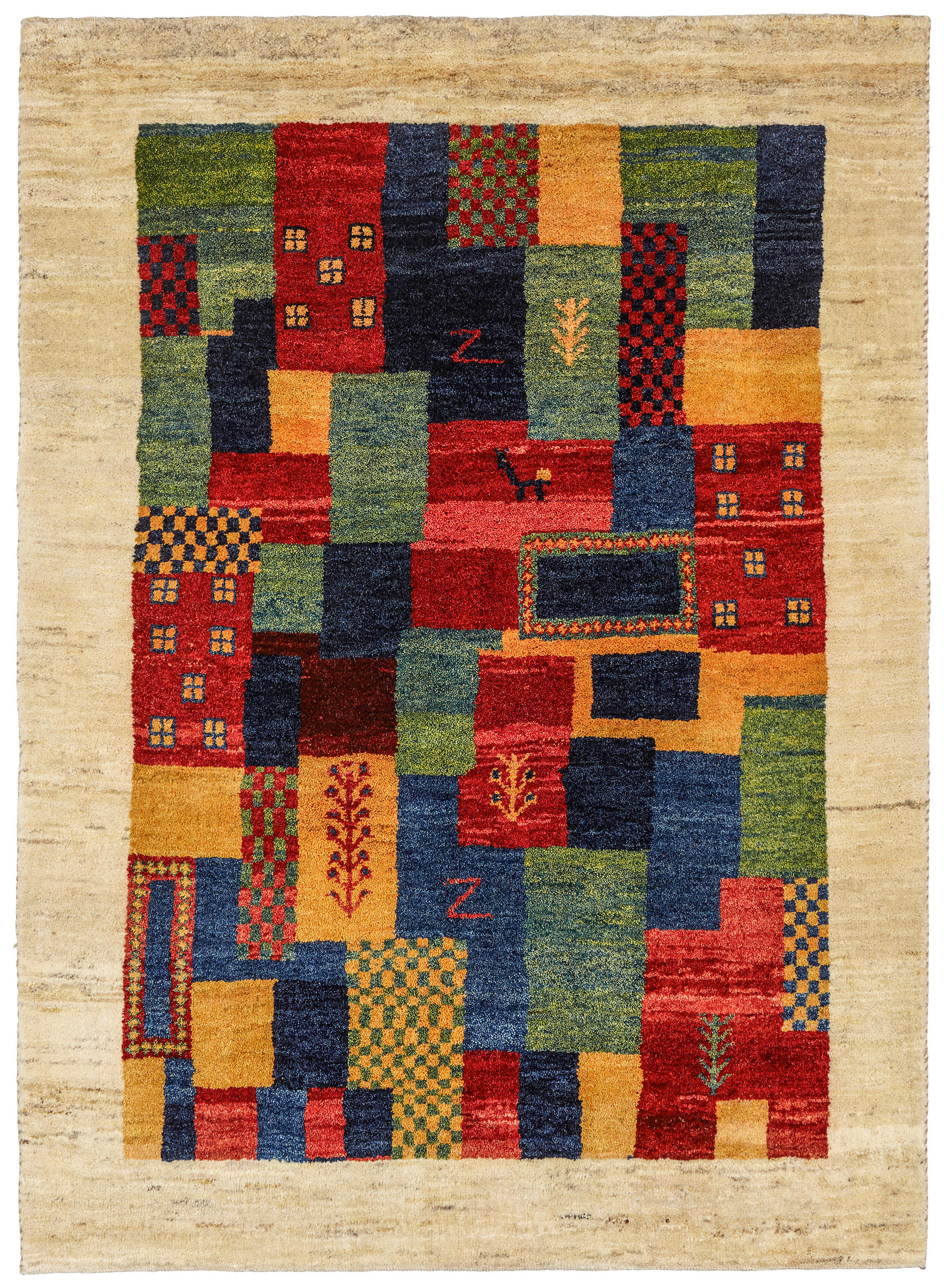 ORIENTALISK MATTA 140/200 cm Chrysopras Natur  - multicolor, Lifestyle, textil (140/200cm) - Cazaris