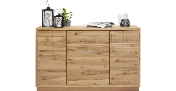 SIDEBOARD 140/88/38 cm - Edelstahlfarben/Buchefarben, KONVENTIONELL, Holz/Metall (140/88/38cm) - Cantus