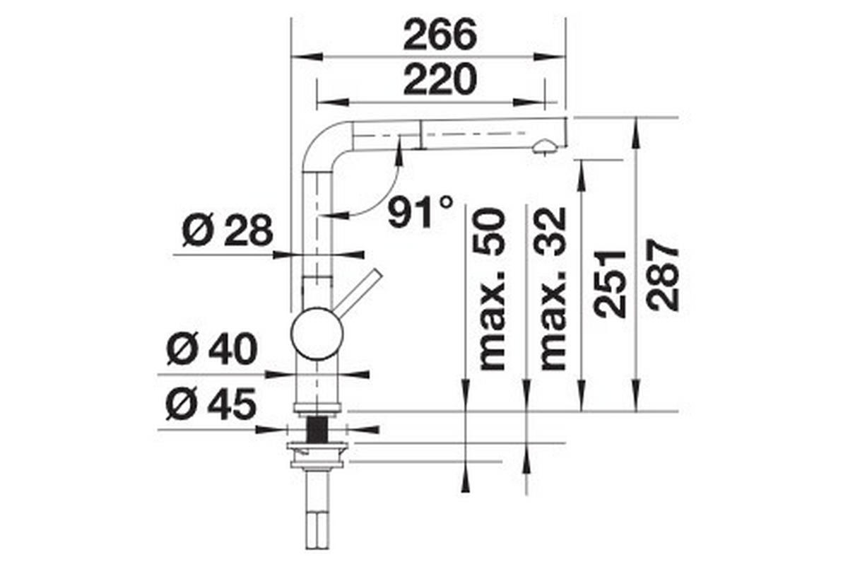 KÜCHENARMATUR 514016  - Chromfarben, Basics, Metall (10,9/28,4/26,3cm) - Blanco