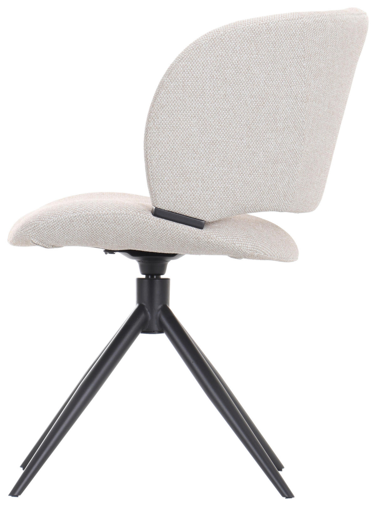 STOL järn mikrofiber  - beige/svart, Modern, metall/trä (56,5/79,5/64cm) - Hom`in