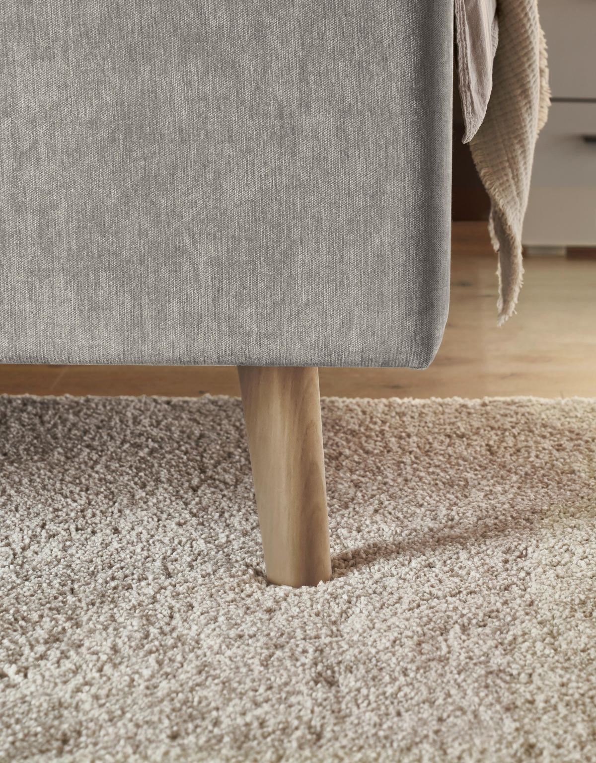 POLSTERBETT 140/200 cm,  in Grau,  - Eichefarben/Grau, KONVENTIONELL, Holz/Textil (140/200cm) - SetOne by Musterring