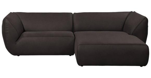 ECKSOFA in Lederlook Graphitfarben  - Schwarz/Graphitfarben, KONVENTIONELL, Kunststoff/Textil (278/175cm) - Carryhome