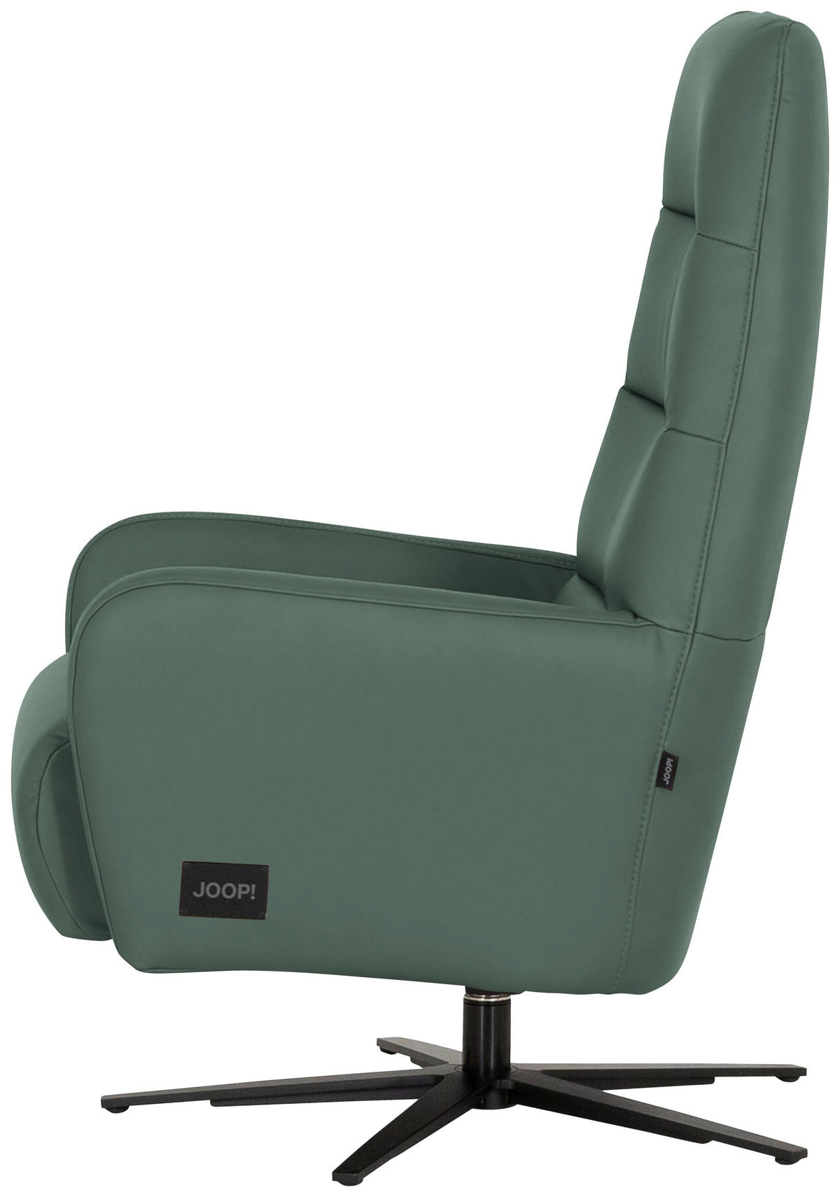 RELAXSESSEL Leder Opal  - Opal/Schwarz, Modern, Leder/Metall (66/110/83cm) - Joop!