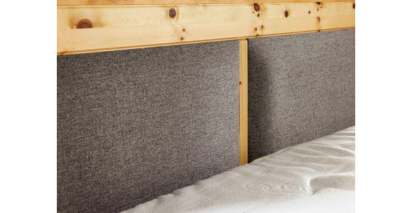 BOXSPRINGBETT 160/200 cm  in Zirbelkieferfarben, Hellgrau  - Zirbelkieferfarben/Hellgrau, Natur, Holz/Textil (160/200cm) - Linea Natura