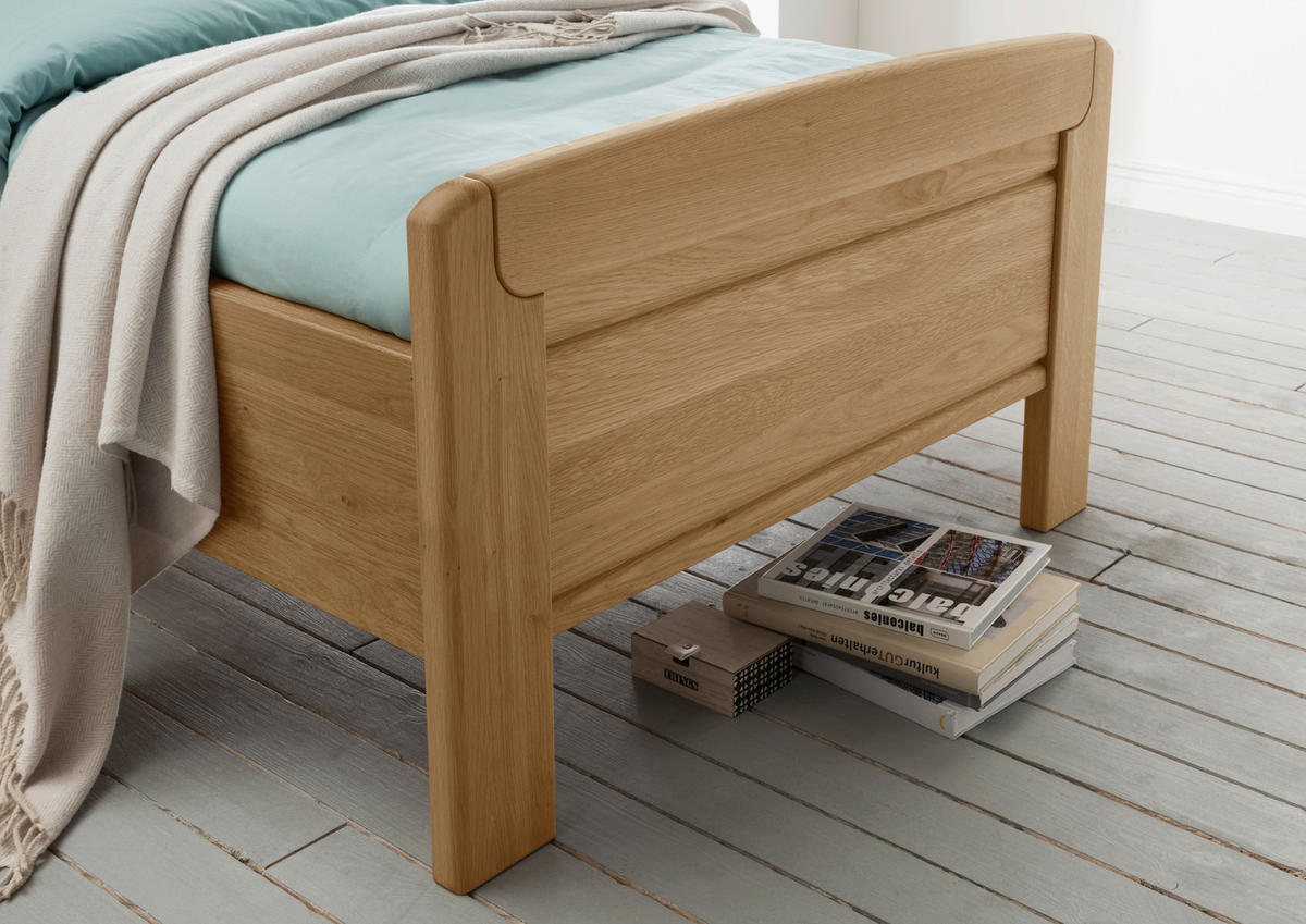 BETT 120/200 cm  in Eichefarben, Champagner   - Champagner/Eichefarben, Konventionell, Holz/Holzwerkstoff (120/200cm) - Venda