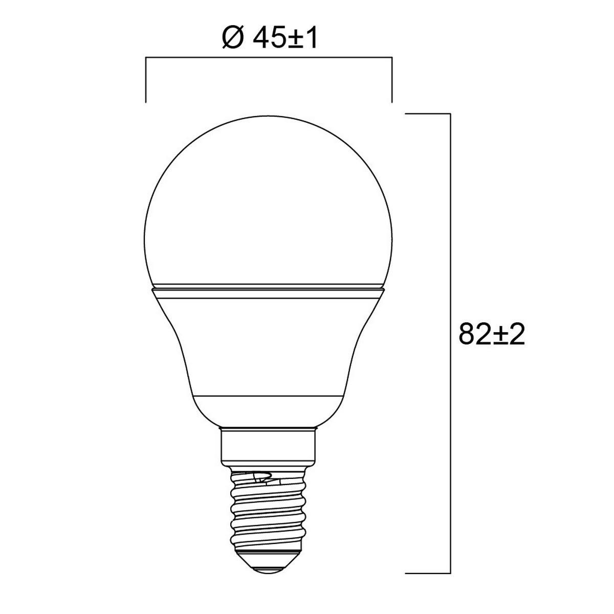 LED FILAMENT IZZÓ   4.2 W E14  - magasfényű fehér, Basics, műanyag (4.5/8.2cm)