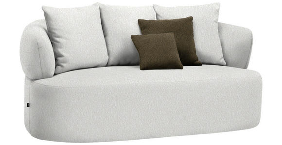 2-SITZER-SOFA in Bouclé Sandfarben  - Sandfarben/Schwarz, MODERN, Kunststoff/Textil (177/86/105cm) - Hom`in