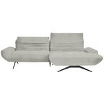 ECKSOFA  in Teddystoff Hellgrau  280/170-195 cm  - Hellgrau/Schwarz, Design, Textil/Metall (280/170-195cm) - Dieter Knoll