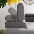 ECKSOFA Dunkelgrau Webstoff  - Dunkelgrau/Silberfarben, Design, Textil/Metall (295/201cm) - Hom`in