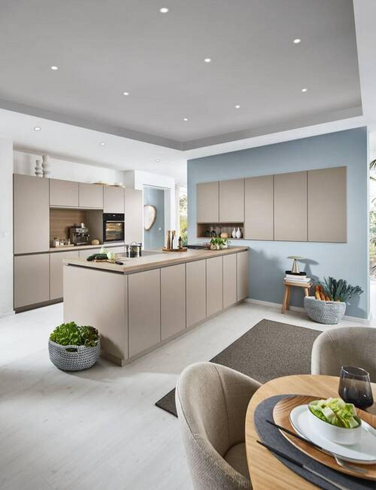 EINBAUKÜCHE   - Lavagrau, Design, Holzwerkstoff - Dieter Knoll
