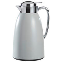 ISOLIERKANNE 1 L  - Edelstahlfarben/Hellgrau, Trend, Glas/Kunststoff (1l) - Homeware Profession.