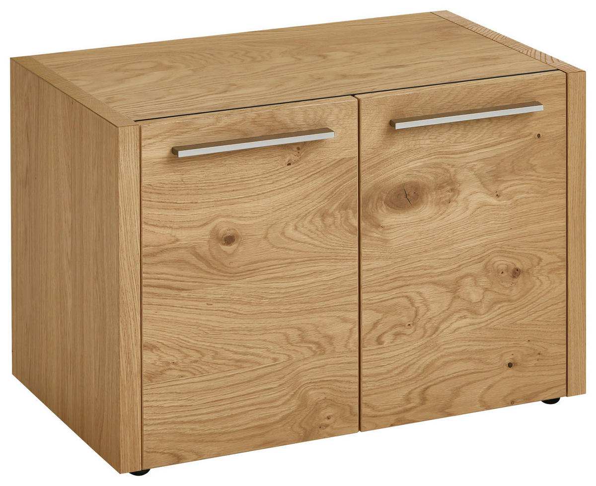 GARDEROBE 5-teilig  in 205/195/41 cm  - Eichefarben/Anthrazit, Design, Glas/Holz (205/195/41cm)