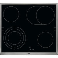 GLASKERAMIKKOCHFELD HE604070XB  - Edelstahlfarben/Schwarz, Basics, Glas/Metall (57,6/51,6cm) - AEG