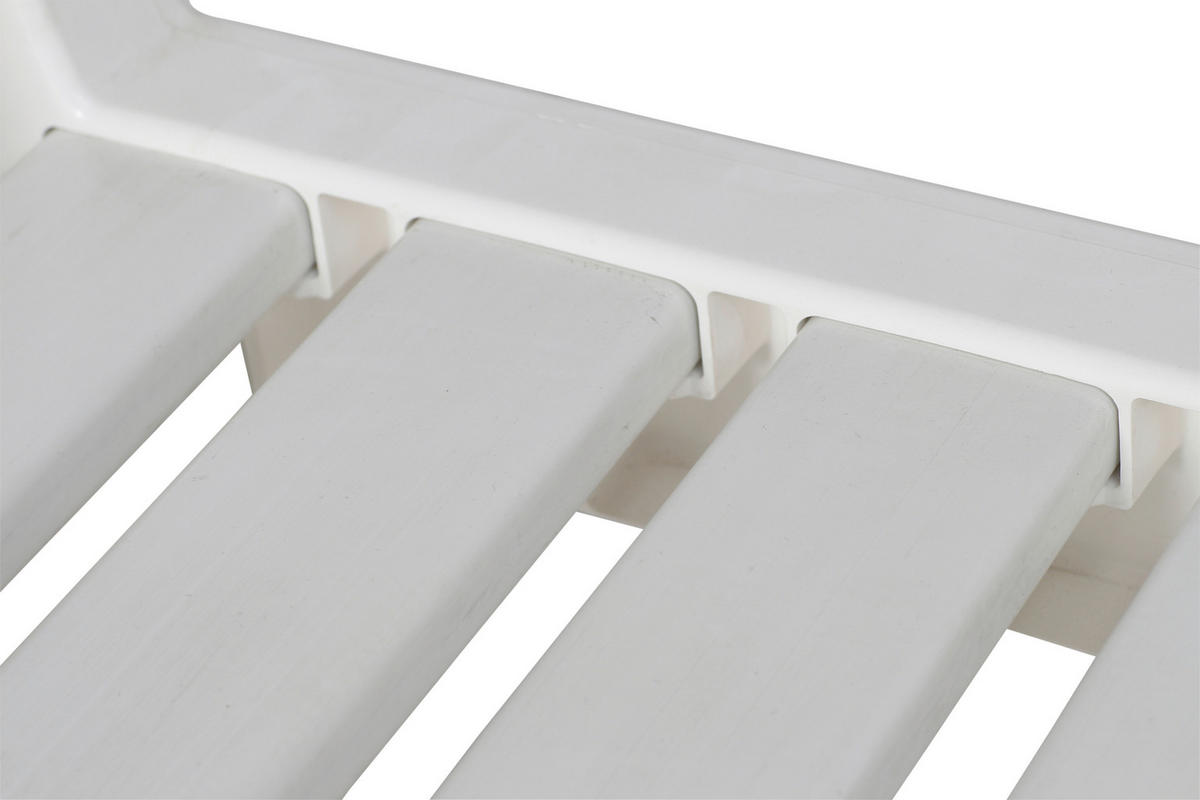 GARTENBANK 160/88/69 cm  in Weiß  - Weiß, MODERN, Kunststoff (160/88/69cm) - Gardenson