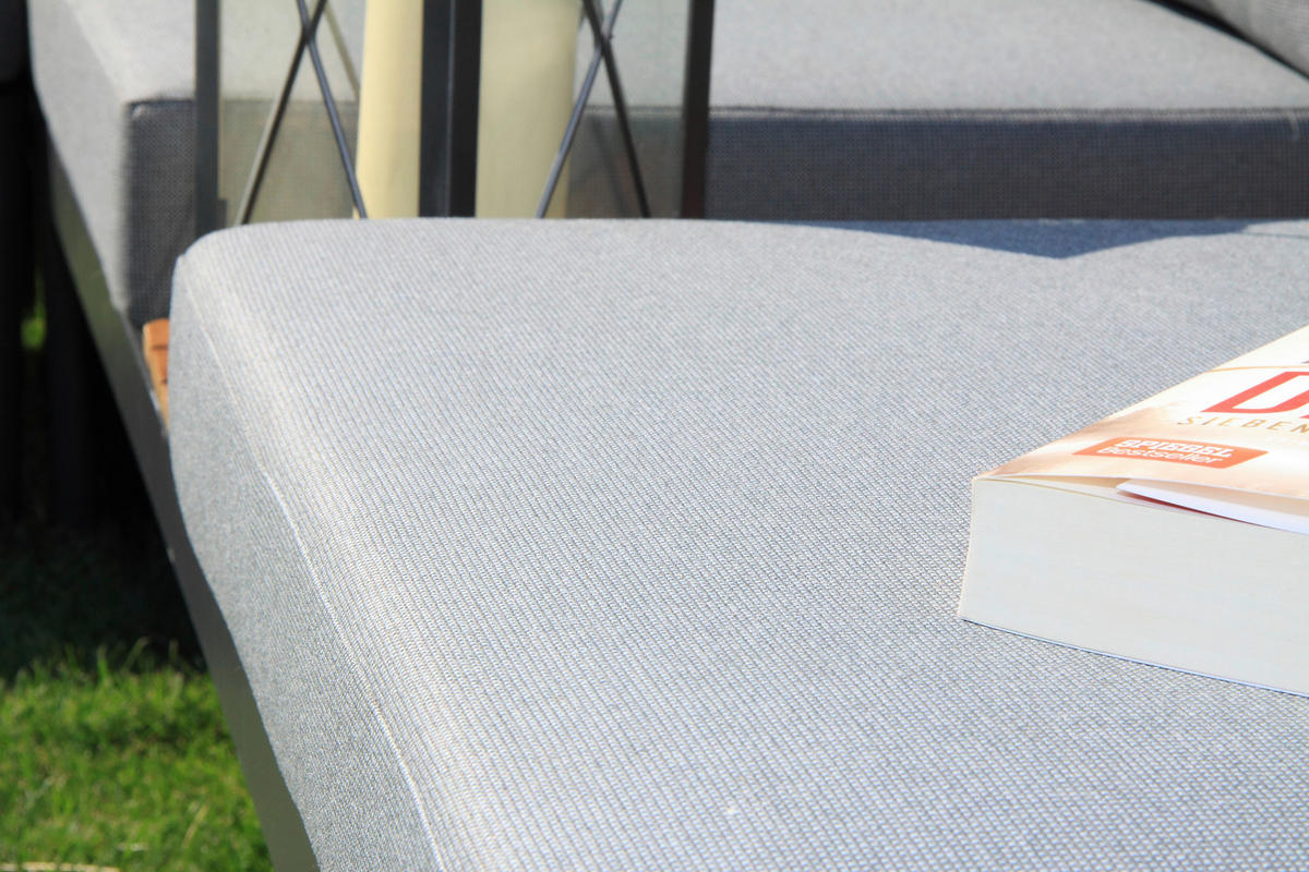 LOUNGEGARNITUR   243/68/243 cm  - Anthrazit/Silberfarben, Basics, Holz/Textil (243/68/243cm) - Acamp
