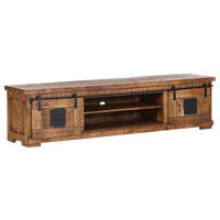 LOWBOARD  in 200/50/45 cm  - Schwarz/Naturfarben, KONVENTIONELL, Holz/Holzwerkstoff (200/50/45cm) - Landscape