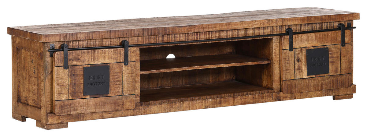 LOWBOARD  in 200/50/45 cm  - Schwarz/Naturfarben, KONVENTIONELL, Holz/Holzwerkstoff (200/50/45cm) - Landscape